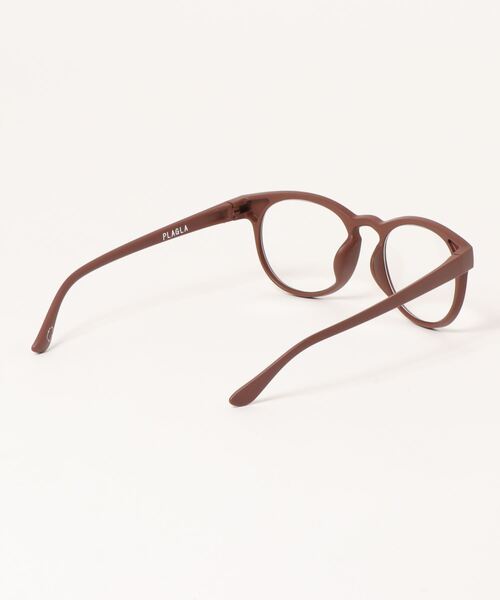 PLAGLA/プラグラ】ラウンド型メガネ 度なし 度あり ブラウン（メガネ