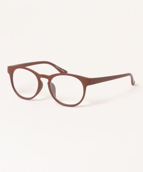 PLAGLA/プラグラ】ラウンド型メガネ 度なし 度あり ブラウン（メガネ