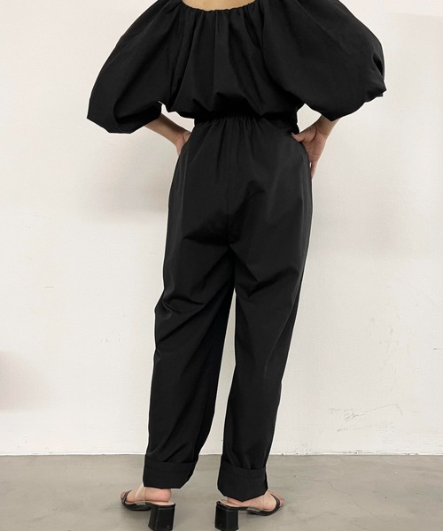 Solace（ソレイス）の「前後2WAYパフスリーブコンビネゾン（サロペット/オーバーオール・レディース・ブルー/ブラック・FREE）」の13枚目の写真