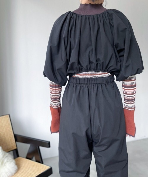 Solace（ソレイス）の「前後2WAYパフスリーブコンビネゾン（サロペット/オーバーオール・レディース・ブルー/ブラック・FREE）」の22枚目の写真