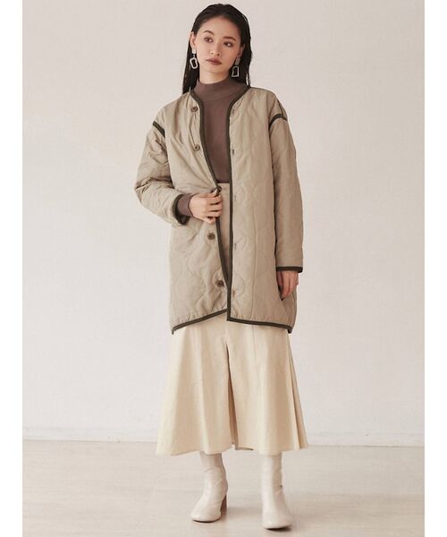 MURUA(ムルーア)の「コーデュロイタックマーメイドスカート(スカート・レディース・アイボリー/カーキ/その他1・1/2)」の4枚目の写真