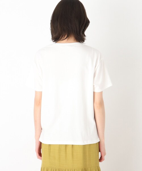 SHOO・LA・RUE（シューラルー）の「◆プリント半袖Tシャツ（Tシャツ/カットソー・レディース・ダークブラウン/ライトブルー/カーキ系/ピンク系6/ホワイト系/ホワイト系その他/チャコール/ホワイト系4/ブラック系1・02/03/04）」の13枚目の写真