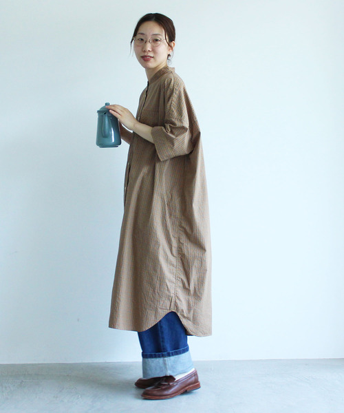PAR ICI(パーリッシィ)の「【WEB別注】チェックBIGシャツワンピース(シャツワンピース・レディース・ベージュ/ネイビー/レッド・FREE)」の15枚目の写真