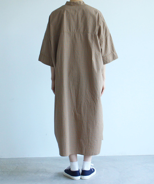 日本製　PAR ICI 新品　パーリッシィBIGチェックシャツワンピース PAR ICI（パーリッシィ）の「【WEB別注】チェックBIGシャツ