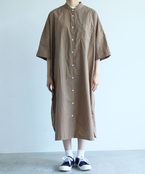 PAR ICI(パーリッシィ)の「【WEB別注】チェックBIGシャツワンピース(シャツワンピース・レディース・ベージュ/ネイビー/レッド・FREE)」の20枚目の写真