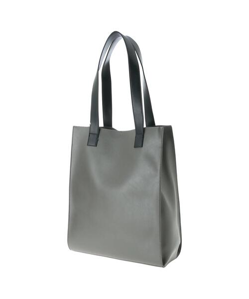 koe(コエ)の「フロントポケットスクエアトート*(トートバッグ・レディース・チャコールグレー/アイボリー/グレイッシュベージュ・FREE)」の16枚目の写真