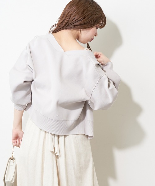 natural couture（ナチュラルクチュール）の「【WEB限定】プチプラハトメバー釦おしゃれカーディガン（カーディガン/ボレロ・レディース・オフホワイト/サックスブルー/ネイビー/グレイッシュベージュ/ブラック/ブラウン・FREE）」の18枚目の写真