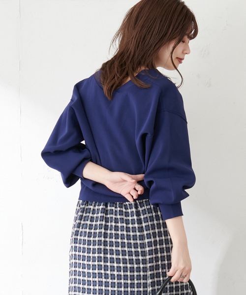 natural couture（ナチュラルクチュール）の「【WEB限定】プチプラハトメバー釦おしゃれカーディガン（カーディガン/ボレロ・レディース・オフホワイト/サックスブルー/ネイビー/グレイッシュベージュ/ブラック/ブラウン・FREE）」の22枚目の写真