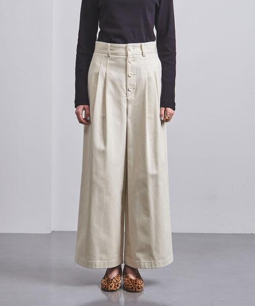 UNITED ARROWS(ユナイテッドアローズ)の「<UNITED ARROWS>C 2タック ワイドパンツ G(その他パンツ・レディース・ネイビー/オフホワイト・36/40/38)」の11枚目の写真