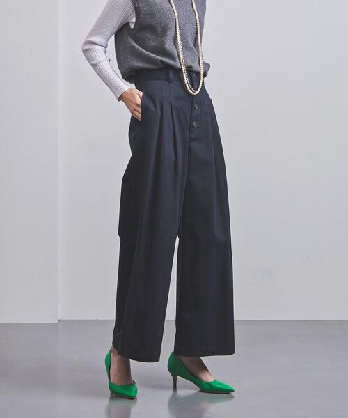 UNITED ARROWS(ユナイテッドアローズ)の「<UNITED ARROWS>C 2タック ワイドパンツ G(その他パンツ・レディース・ネイビー/オフホワイト・36/40/38)」の3枚目の写真