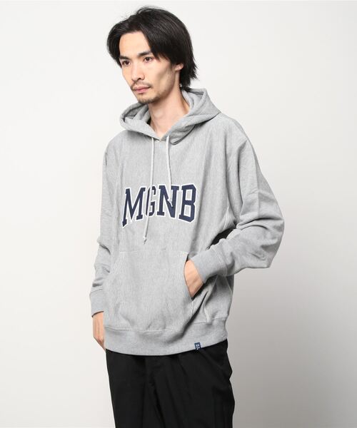 MAGIC NUMBER(マジック ナンバー)の「【MAGIC NUMBER】MGNB COLLEGE HOOD SWEAT(パーカー・メンズ・ヘザーグレー/杢グレー/グレー系その他/グレー×ホワイト・MEDIUM/LARGE/X-LARGE)」の7枚目の写真