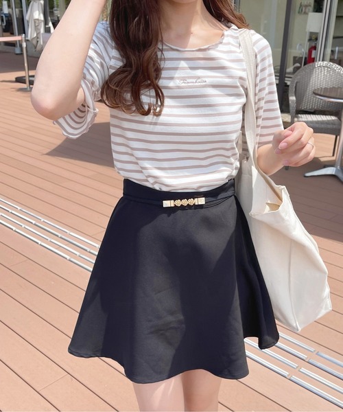 apres jour（アプレジュール）の「アソートミニフレアースカート【ZOZOTOWN限定アイテム】（スカート・レディース・ベージュ/ブラウン系その他/ブラック・フリー/X-LARGE）」の3枚目の写真