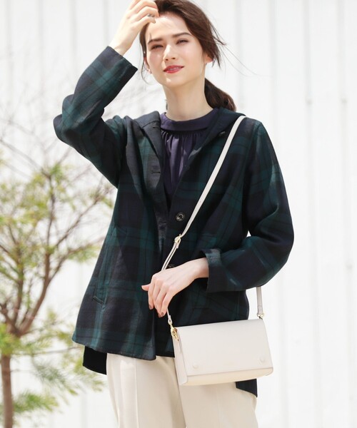 MACKINTOSH PHILOSOPHY（ﾏｯｷﾝﾄｯｼｭ ﾌｨﾛｿﾌｨｰ）の「スマホポシェット（ショルダーバッグ・レディース・ブラック/イエロー/ホワイト系その他/ダークネイビー・FREE）」の11枚目の写真
