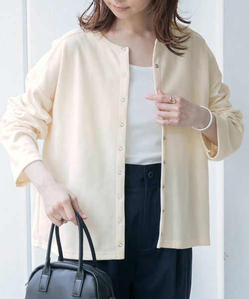 45R裏毛の908四角カーディガン（サイズ1・2）: WOMEN｜45R