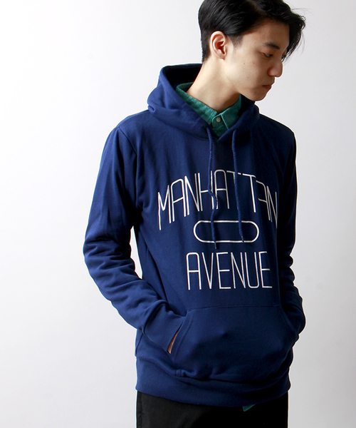 WEGO（ウィゴー）の「WEGO/ペンシルカレッジロゴプルパーカー（パーカー・メンズ・ダークグリーン/ネイビー・LARGE/MEDIUM）」の14枚目の写真