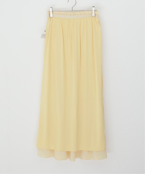 journal standard L'essage（ジャーナルスタンダードレサージュ）の「シャーリングティアードスカート（スカート・レディース・ブラック/ライトイエロー・FREE）」の19枚目の写真