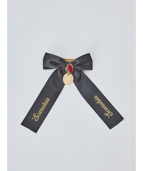Ank Rouge(アンクルージュ)の「【ツイステッドワンダーランド】リボンバレッタ スカラビア(バレッタ/ヘアクリップ・レディース・ブラック・FREE)」の4枚目の写真
