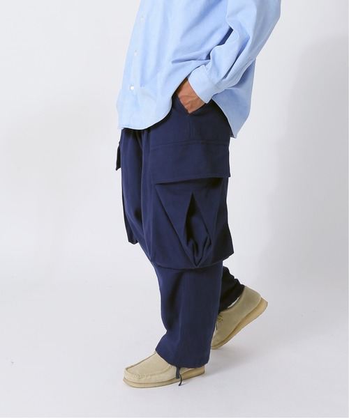 Oriens JOURNAL STANDARD(オリエンス ジャーナルスタンダード)の「ビッグポケットカーゴパンツ(カーゴパンツ・メンズ・ブラック/アイボリー/ブルー系その他・FREE)」の3枚目の写真