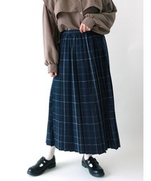 ehka sopo | チェック柄プリーツスカート(スカート)