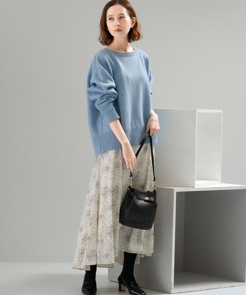 URBAN RESEARCH ROSSO（アーバンリサーチロッソ）の「『一部WEB限定カラー』エクストラファインバックスリットニット（ニット/セーター・レディース・ライトグレー/ブラック/ネイビー/ミント/ブラウン系その他/ブルー系その他・FREE）」の16枚目の写真