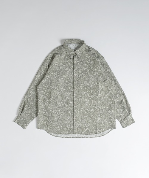 kutir（クティール）の「ペイズリーオーバーシャツ（セットアップ着用可）（シャツ/ブラウス・メンズ・ブラック/オフホワイト/ダークブルー・MEDIUM/LARGE）」の2枚目の写真