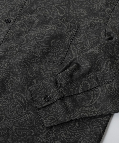 kutir（クティール）の「ペイズリーオーバーシャツ（セットアップ着用可）（シャツ/ブラウス・メンズ・ブラック/オフホワイト/ダークブルー・MEDIUM/LARGE）」の8枚目の写真