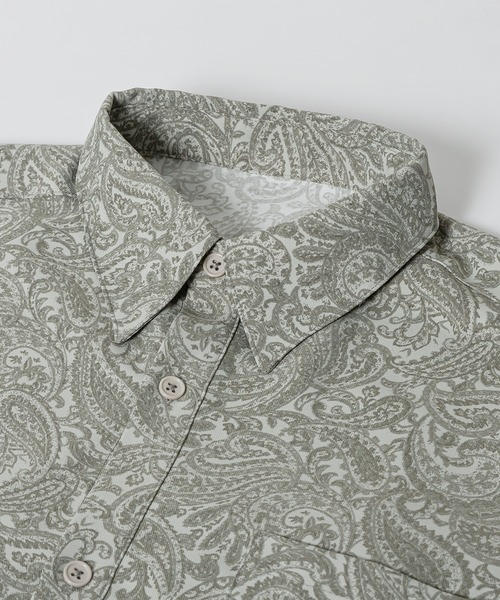 kutir（クティール）の「ペイズリーオーバーシャツ（セットアップ着用可）（シャツ/ブラウス・メンズ・ブラック/オフホワイト/ダークブルー・MEDIUM/LARGE）」の6枚目の写真