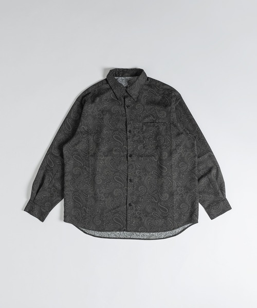 kutir（クティール）の「ペイズリーオーバーシャツ（セットアップ着用可）（シャツ/ブラウス・メンズ・ブラック/オフホワイト/ダークブルー・MEDIUM/LARGE）」の4枚目の写真