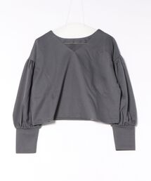 ポンチボリュームスリーブ2WAYショートプルオーバー