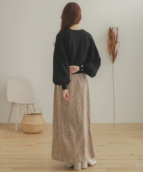 SENSE OF PLACE by URBAN RESEARCH（センスオブプレイスバイアーバンリサーチ）の「ボリュームスリーブドルマンカーディガン（カーディガン/ボレロ・レディース・ブラック/パープル/アイボリー・ONE）」の11枚目の写真