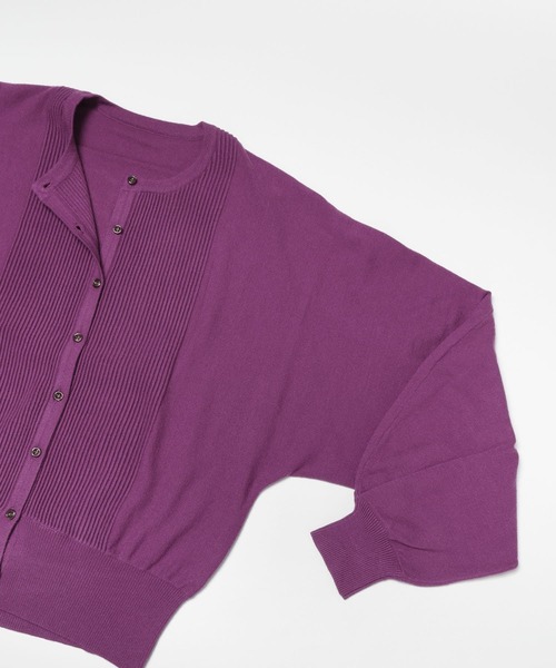 SENSE OF PLACE by URBAN RESEARCH（センスオブプレイスバイアーバンリサーチ）の「ボリュームスリーブドルマンカーディガン（カーディガン/ボレロ・レディース・ブラック/パープル/アイボリー・ONE）」の13枚目の写真
