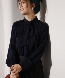 SAISON DE PAPILLON | リボンタイシャーリングブラウス(シャツ/ブラウス)