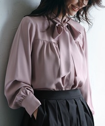 SAISON DE PAPILLON | リボンタイシャーリングブラウス(シャツ/ブラウス)