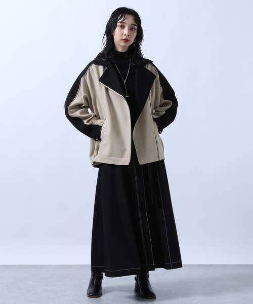 HARE(ハレ)の「キリカエライダース(HARE)(ライダースジャケット・レディース・ブラック/ベージュ・FREE)」の19枚目の写真