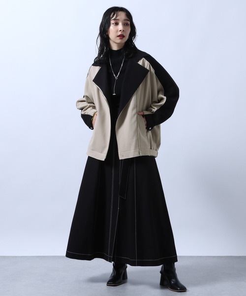 HARE(ハレ)の「キリカエライダース(HARE)(ライダースジャケット・レディース・ブラック/ベージュ・FREE)」の17枚目の写真