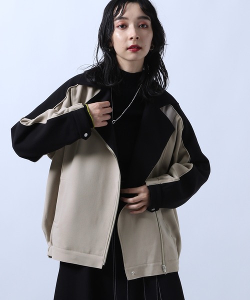 HARE(ハレ)の「キリカエライダース(HARE)(ライダースジャケット・レディース・ブラック/ベージュ・FREE)」の3枚目の写真