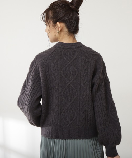 N.（N. Natural Beauty Basic）（エヌエヌナチュラルビューティーベーシック）の「◆ハミルトン　プルオーバーニット（ニット/セーター・レディース・ベージュ/スミクロ/レッド/オフホワイト/グリーン・MEDIUM）」の6枚目の写真