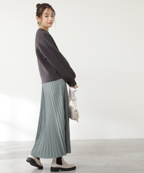 N.（N. Natural Beauty Basic）（エヌエヌナチュラルビューティーベーシック）の「◆ハミルトン　プルオーバーニット（ニット/セーター・レディース・ベージュ/スミクロ/レッド/オフホワイト/グリーン・MEDIUM）」の8枚目の写真