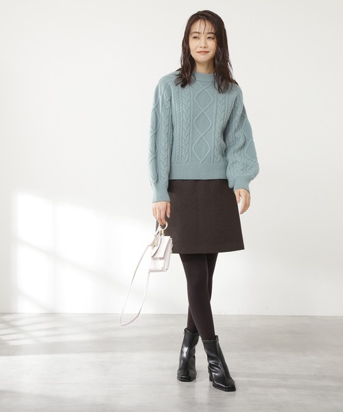 N.（N. Natural Beauty Basic）（エヌエヌナチュラルビューティーベーシック）の「◆ハミルトン　プルオーバーニット（ニット/セーター・レディース・ベージュ/スミクロ/レッド/オフホワイト/グリーン・MEDIUM）」の12枚目の写真