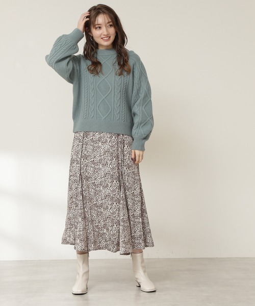 N.（N. Natural Beauty Basic）（エヌエヌナチュラルビューティーベーシック）の「◆ハミルトン　プルオーバーニット（ニット/セーター・レディース・ベージュ/スミクロ/レッド/オフホワイト/グリーン・MEDIUM）」の20枚目の写真