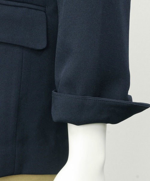 TOKYO SHIRTS（トウキョウシャツ）の「テーラードジャケット（販売停止中）（テーラードジャケット・レディース・ネイビー/モカ・M/L）」の9枚目の写真