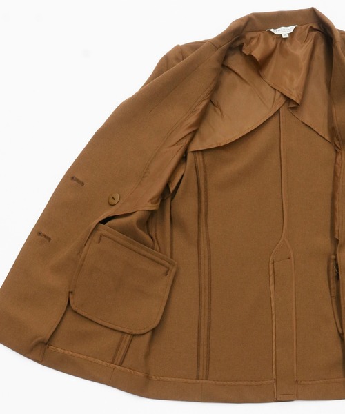 TOKYO SHIRTS（トウキョウシャツ）の「テーラードジャケット（販売停止中）（テーラードジャケット・レディース・ネイビー/モカ・M/L）」の10枚目の写真