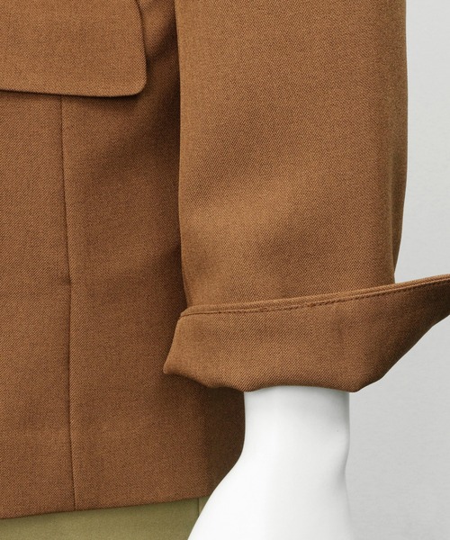 TOKYO SHIRTS（トウキョウシャツ）の「テーラードジャケット（販売停止中）（テーラードジャケット・レディース・ネイビー/モカ・M/L）」の8枚目の写真