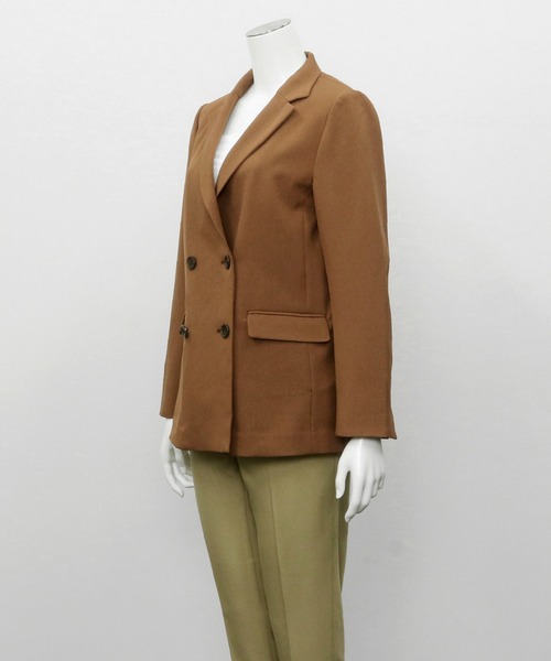 TOKYO SHIRTS（トウキョウシャツ）の「テーラードジャケット（販売停止中）（テーラードジャケット・レディース・ネイビー/モカ・M/L）」の6枚目の写真