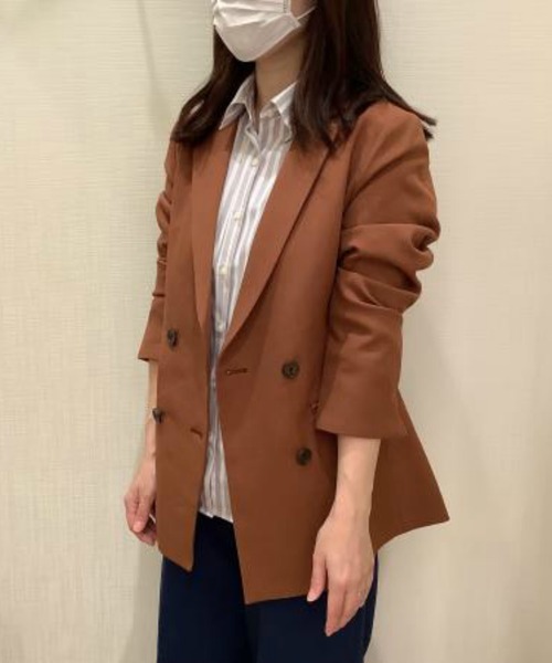 TOKYO SHIRTS（トウキョウシャツ）の「テーラードジャケット（販売停止中）（テーラードジャケット・レディース・ネイビー/モカ・M/L）」の16枚目の写真