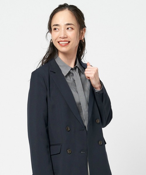 TOKYO SHIRTS（トウキョウシャツ）の「テーラードジャケット（販売停止中）（テーラードジャケット・レディース・ネイビー/モカ・M/L）」の19枚目の写真