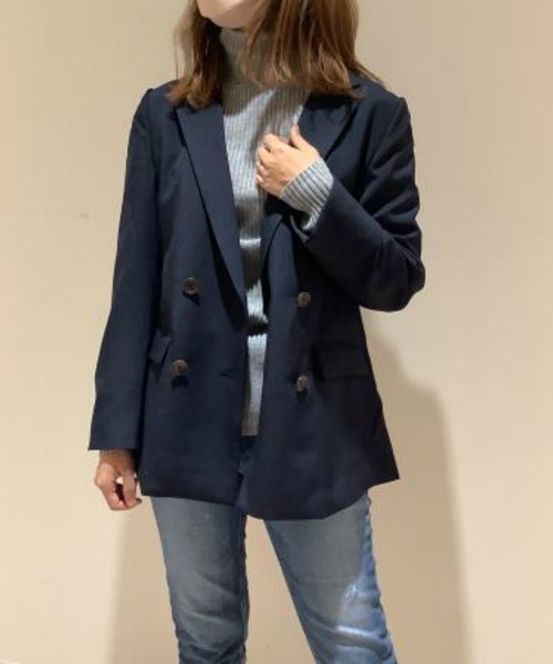 TOKYO SHIRTS（トウキョウシャツ）の「テーラードジャケット（販売停止中）（テーラードジャケット・レディース・ネイビー/モカ・M/L）」の18枚目の写真