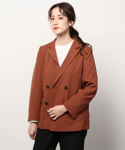 TOKYO SHIRTS（トウキョウシャツ）の「テーラードジャケット（販売停止中）（テーラードジャケット・レディース・ネイビー/モカ・M/L）」の15枚目の写真