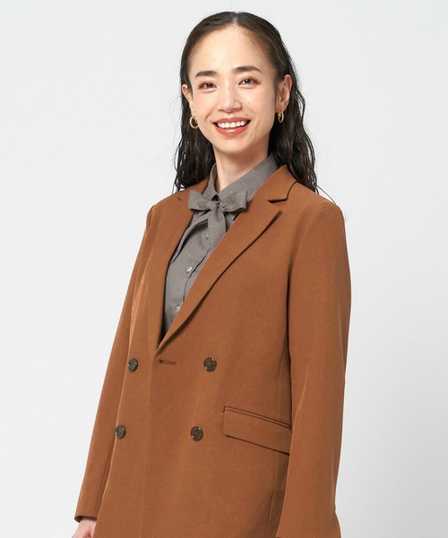 TOKYO SHIRTS（トウキョウシャツ）の「テーラードジャケット（販売停止中）（テーラードジャケット・レディース・ネイビー/モカ・M/L）」の14枚目の写真