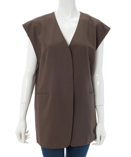 fifth（フィフス）の「ルーズノーカラージレ（ベスト・レディース・ブラック/モカ/ライトベージュ・SMALL/MEDIUM）」の13枚目の写真